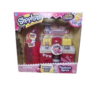 Shopkins Makeup Spot Fashion Spree Playset With 2 Exclusive Shopkins New Sealed